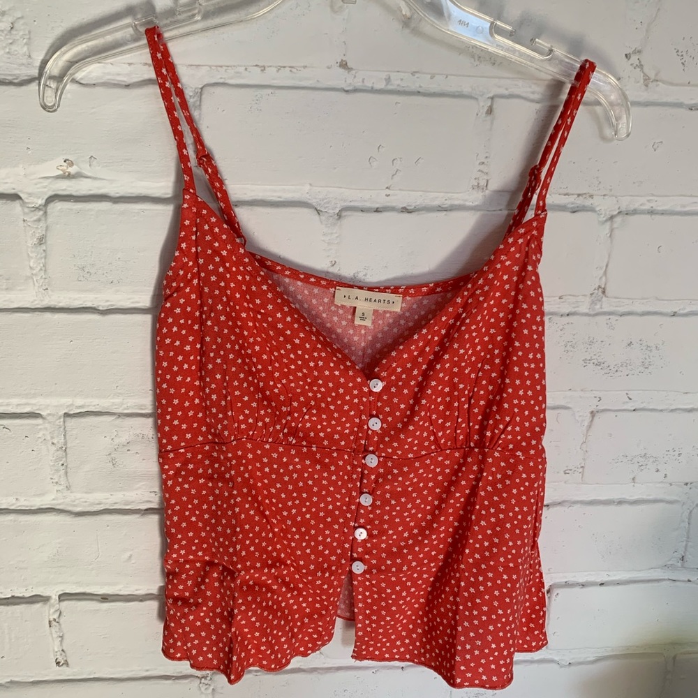 NWT LA Hearts Button Front Cami Tank Top - Picture 9 of 9
